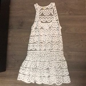 Pilyq white crochet eyelet beach swim cover up